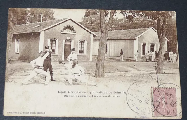 Cpa 1905 France Joinville-Le-Pont Normal School Of Gymnastics Sword Fencing