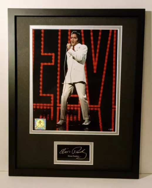 Elvis Presley Framed 8x10 Photo Music Plaque Auto RP Laser Engraved Signature