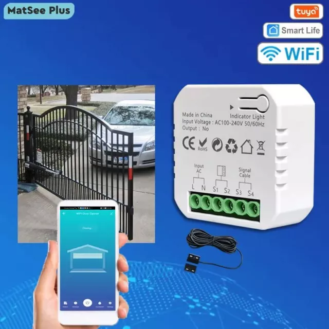 Sliding Gate Opener Relay Remote Control Detector WiFi Motorized Voice Control