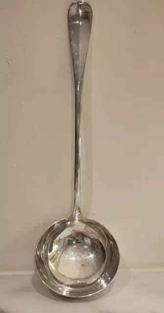 Superb Mappin & Webb 13" rat tail pattern ladle, high quality silver plate