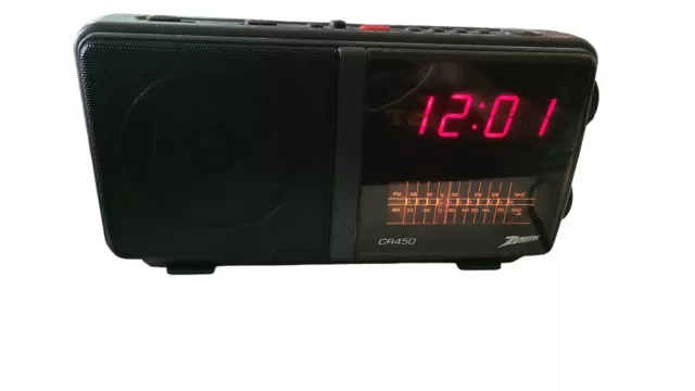 ZENITH CR450 Vintage 80s/90s Clock Radio Alarm - Tested/Working