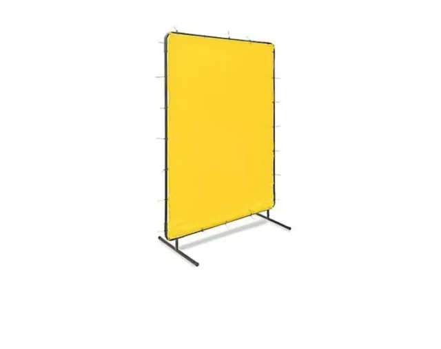 PowerWeld 6' x 6' Welding Curtain Frame and Curtain yellow Colour