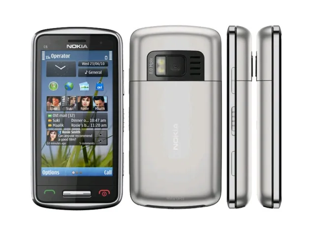 Nokia C6-01 in Silber Handy Dummy Attrappe - Requisit, Deko, Ausstellung, Muster