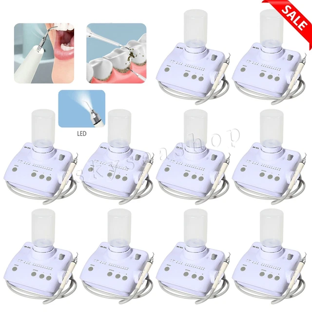 1-10 Dental Ultrasonic Scaler E1L LED Detachable Handpiece+ 5Tips+2 Bottles UPS