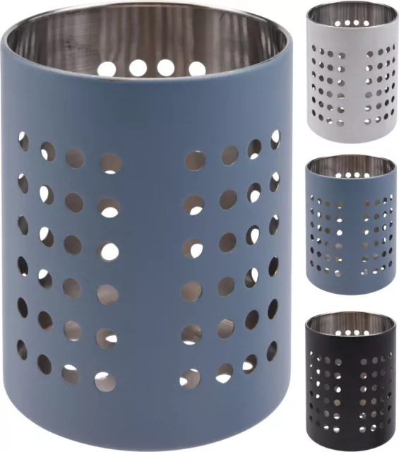 Soporte de Cubertería Metal Escurridor Cesto para Cubiertos Bandeja Utensilios