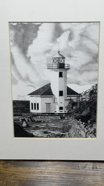 Cape Arago Oregon Historic Lighthouse Giclee Print Signed By Artist Phill Finley