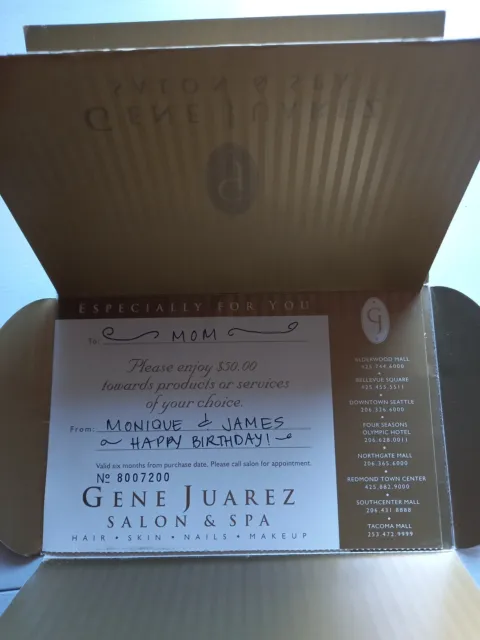 Gene Juarez $50 Gift "Certificate"