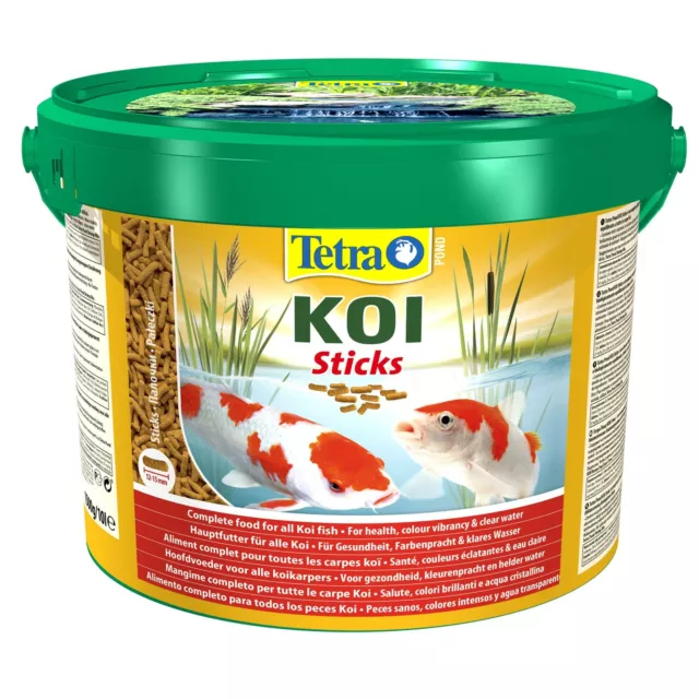 1500 g 10 litres BÂTONNETS DE KOI TETRA POND POISSON FLOTTANT NOURRITURE QUOTIDIENNE COULEUR SEAU RÉGIME