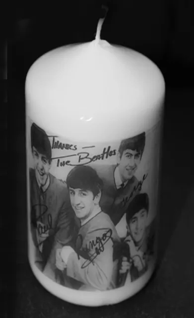 The Beatles Birthday Candle or Any Occasion Personalised by Cellini Candles