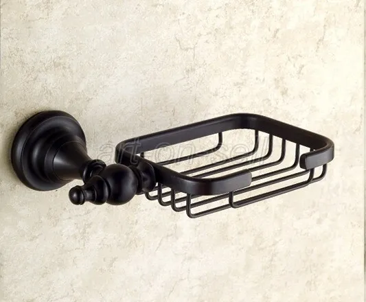 Oil Rubbed Bronze Bathroom Soap Dish Holder Wall Mounted Soap Storage Basket