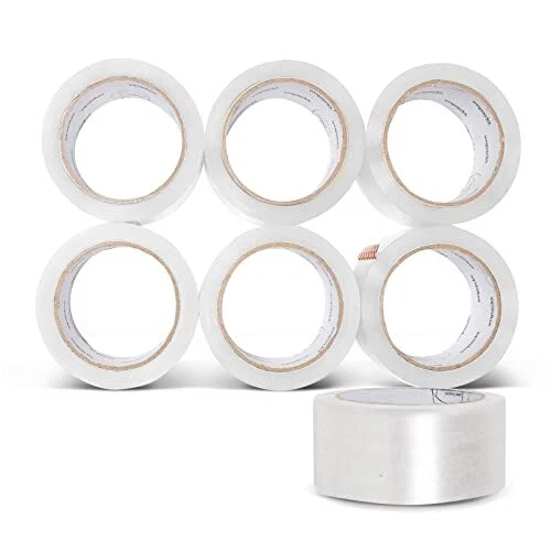 PackageZoom Strong Clear Packing Tape 6 Rolls x 110 Yards Durable Adhesive Pa...