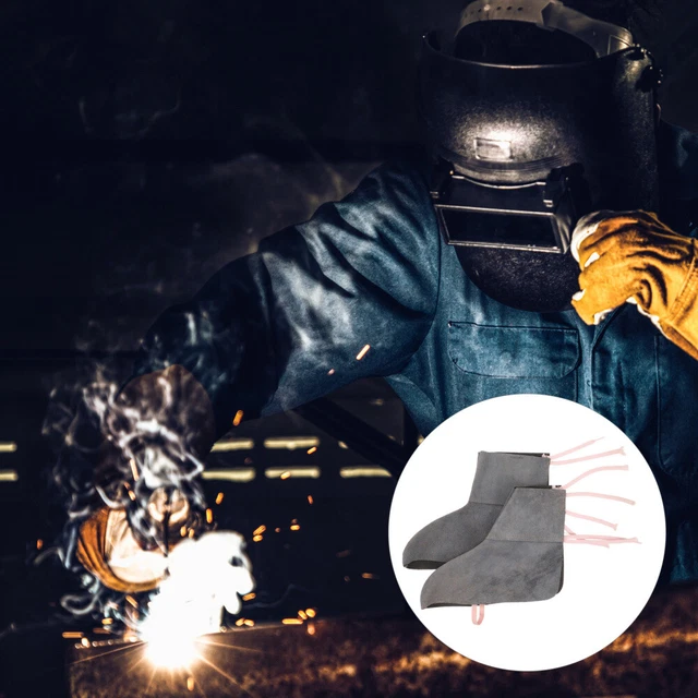 1 Pair Welding Shoes Covers Welder Boot Protective Covers Cowhide Welder Shoe