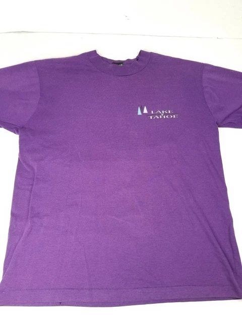 Vintage 80's BEST Fruit Of The Loom Lake Tahoe Men's Large Single Stitch  Tshirt