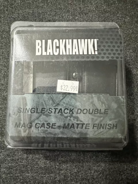 NEW Blackhawk! Single Stack Double Mag Magazine Case Matte Finish #410510PBK