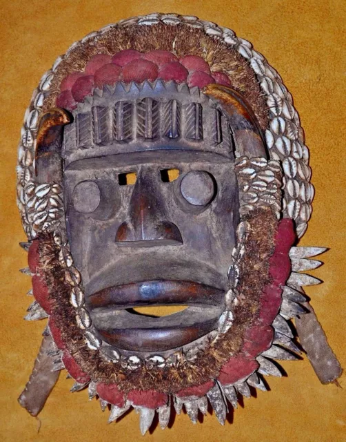 Antique African Dan Tribe Poro Society Ceremonial Mask From Ivory Coast, Africa