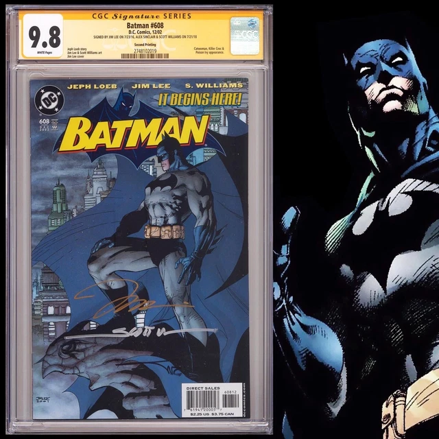 CGC 9.8 SS Batman #608 Second Printing signed by Lee, Williams & Sinclair Hush
