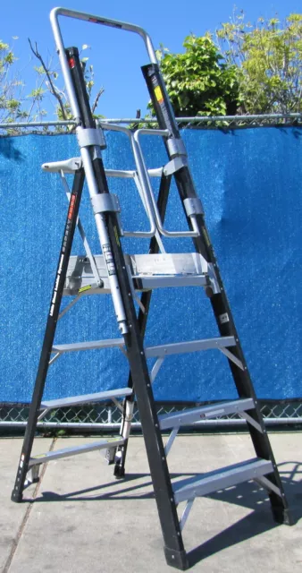Little Giant 4 ft Safety Cage Ladder System 19604 Platform Stepladder #2