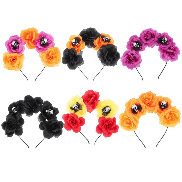6 Pcs Cerceaux De Cheveux Cotillons Déguisements D'halloween Rose