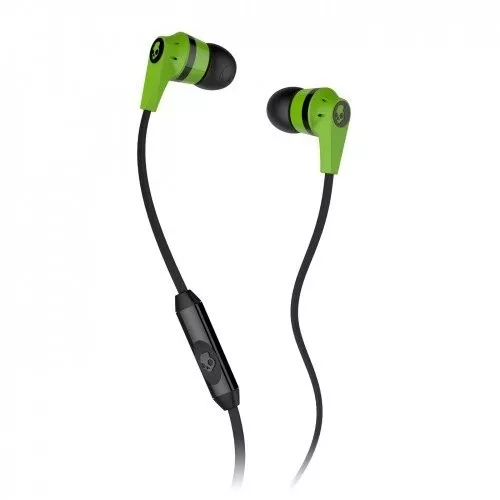 Skullcandy S2IKFY-323 Ink'd 2.0 Ohrhörer Kopfhörer mit Mikrofon (Limettengrün/schwarz)