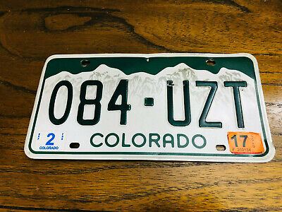 2017 Colorado Green Mountains License Plate 084-UZT NICE!
