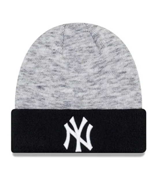 New Era New York Yankees MLB "chiller Tone" Knit Beanie Hat, Grey