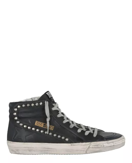 Golden Goose Mens Studded High-Top Slide Sneakers