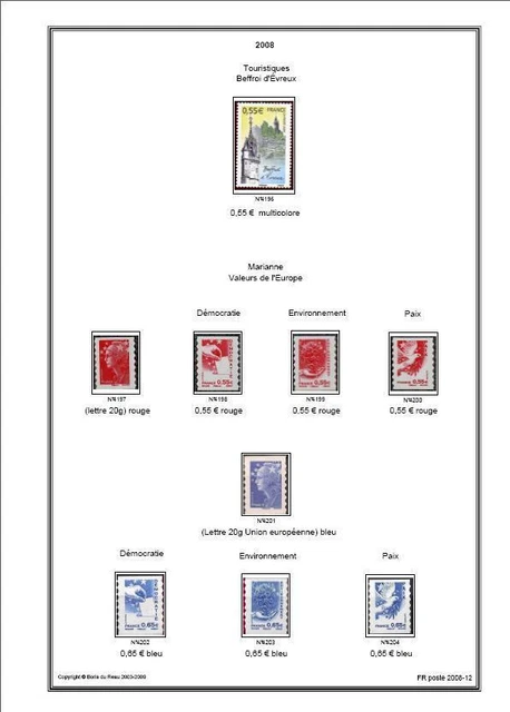 GARIOUANS – 10 Feuilles D’insertion Pour Album Timbres – Fond Noir, 9 Poches (3 Rangées), PET Solide