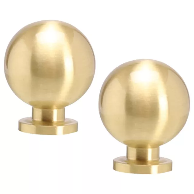 2 Pcs Brass Knobs Dresser Drawer for Closet Metal Cabinet Pulls All Bronze