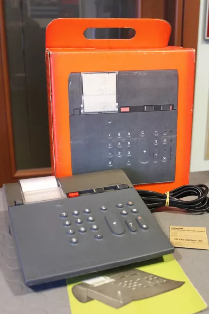 OLIVETTI DIVISUMMA 28 Calcolatrice Elettron. Epoca anni '70 Design Mario Bellini