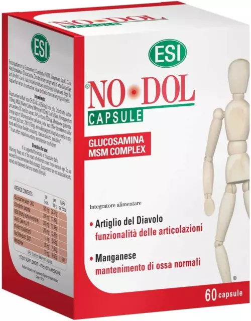 No Dol - Integratore Alimentare per Dolori Articolari E Muscolari, 60 Capsule