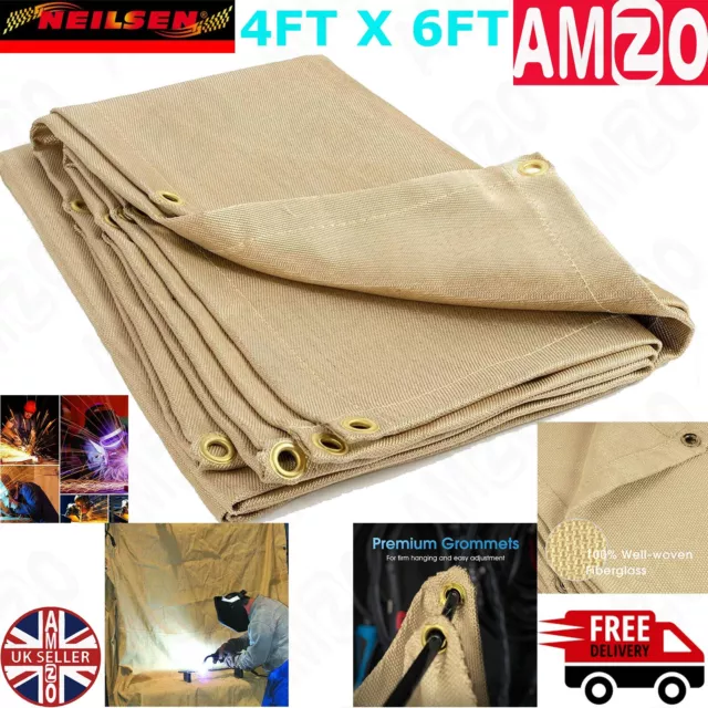 Welding Blanket Fiberglass Blanket 4 x 6 FT Heavy-Duty Fire Retardant Blanket