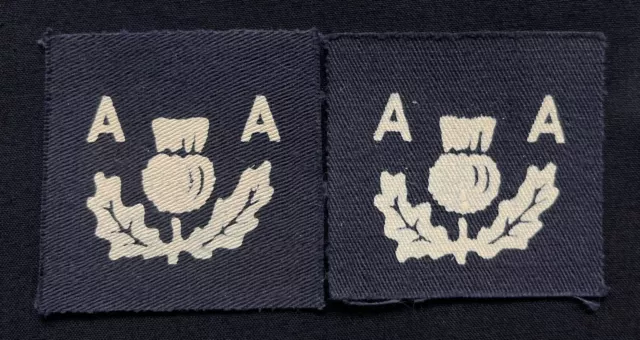 WW2 3rd Anti Aircraft Division Original Formation Signs Cloth Badges