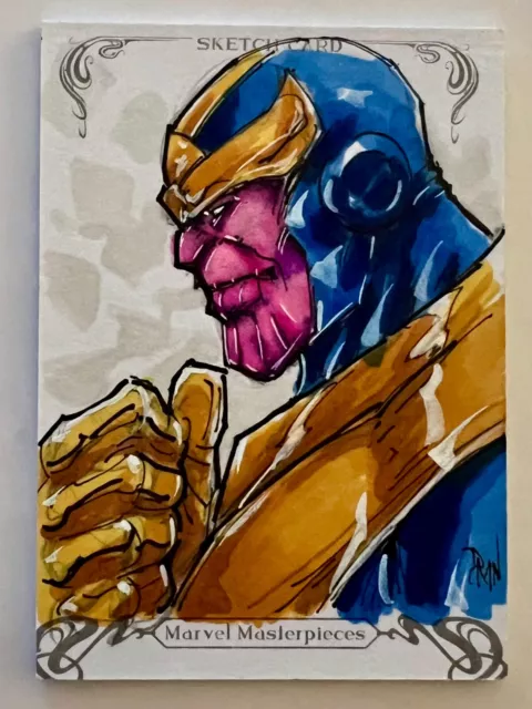 2018 Upper Deck Marvel Masterpieces Sketch Card Thanos by Don Mark NOCEDA 1/1