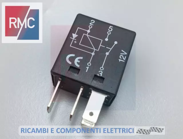 MINI Micro Rele Relè Relay universale 12V 25A con diodo 4 Piedini per Auto Moto