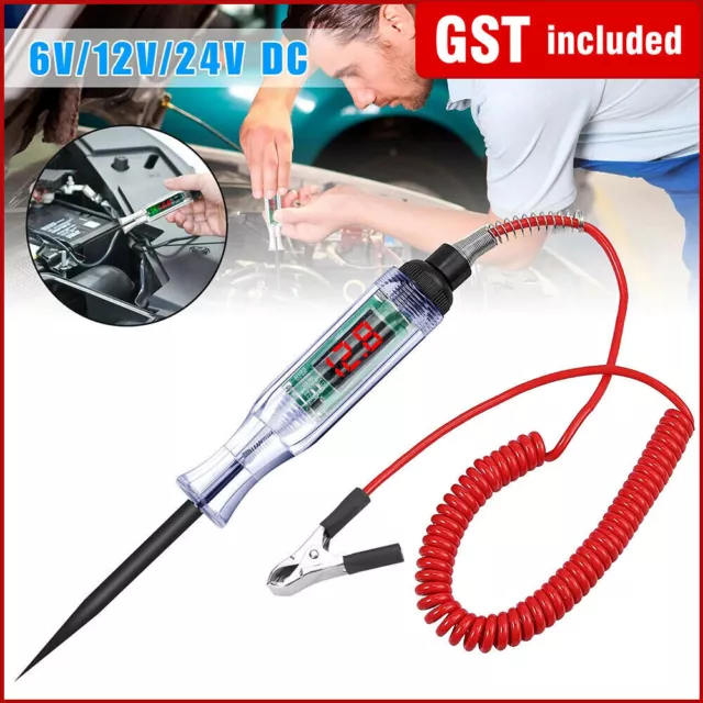 6V 12V 24V Auto Car Electrical Circuit Voltage Tester Led Light Test Probe Pen