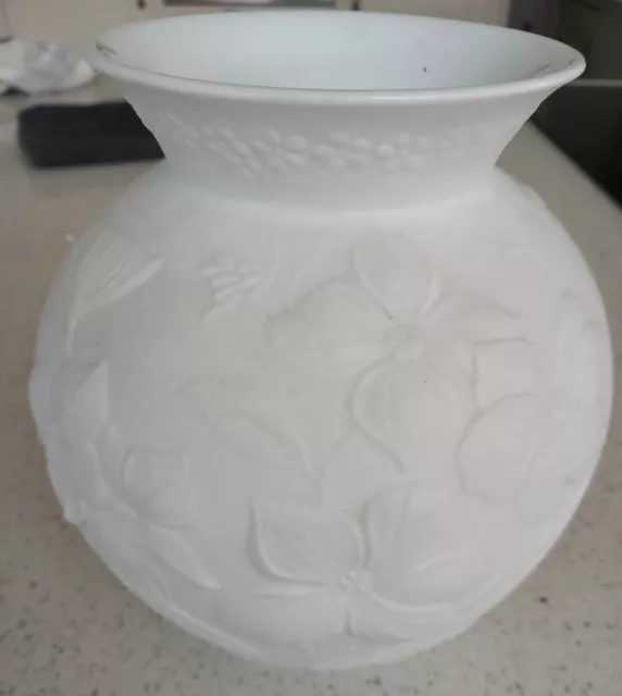 Vintage Kaiser West Germany White Porcelain bisque Vase signed M. Frey