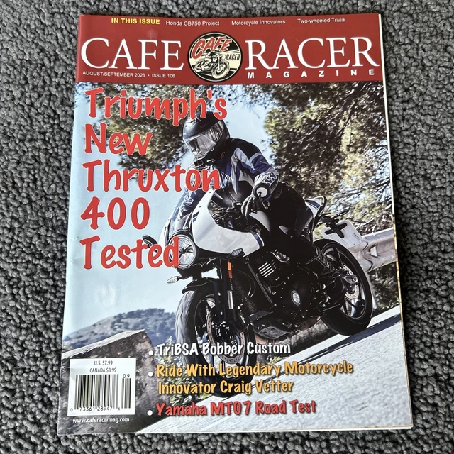 CAFE RACER MAGAZINE classic custom bikes aug/sept 26 issue 106 £10.80 ...