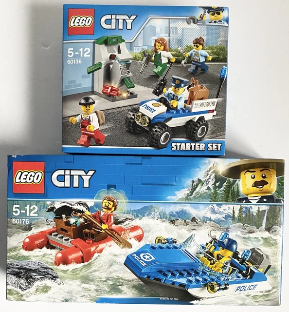 LEGO CITY 60136 POLICE STARTER SET & 60176 WILD RIVER ESCAPE 2 x SETS ...
