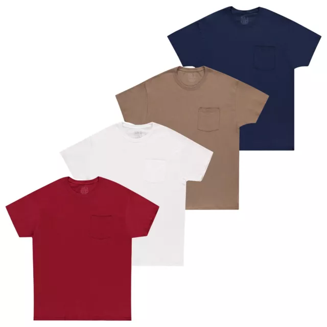 Fruit of the Loom Men's Pocket Tee 4 Pack size XL