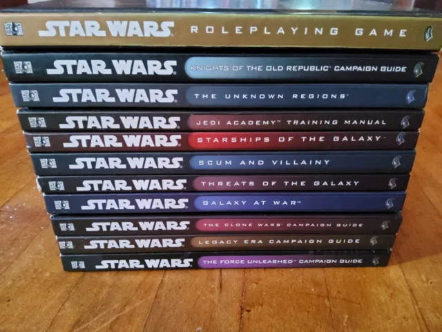  Star Wars RPG 11 SAGA book lot ! w/ Knights of the Old Republic : Tabletop game
