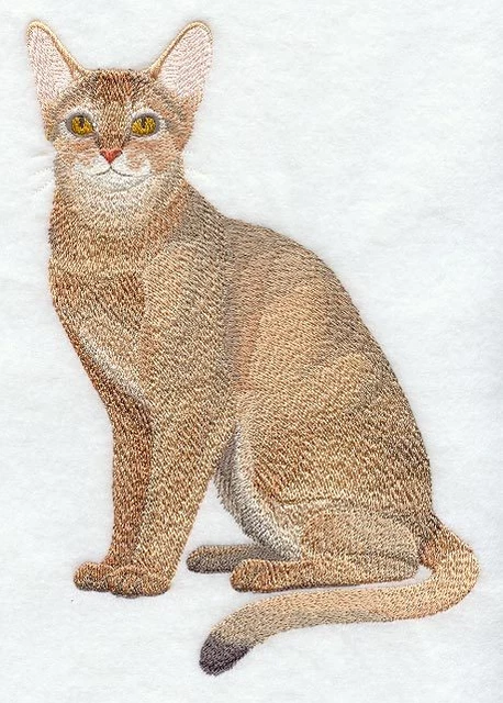 Embroidered Fleece Jacket - Abyssinian Cat C7904 Sizes S - XXL
