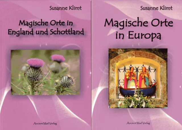 MAGISCHE ORTE IN EUROPA , ENGLAND UND SCHOTTLAND - Susanne Klimt 2 x BUCH SET