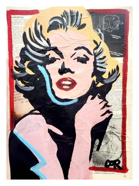 CORBELLIC Expressionism 12X16 Marilyn Monroe Classic Iconic Movie Portrait Art