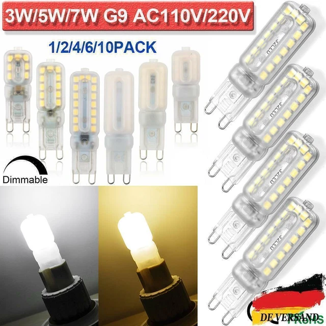 G9 Halogen Glühbirnen LED Leuchtmittel Dimmbar Birne Lamp 3W-7W Ersatz Bulbs DE