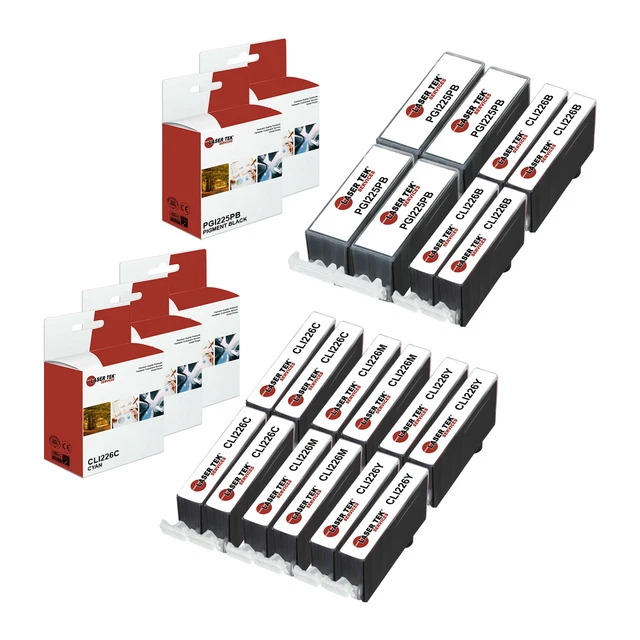 20Pk LTS PGI-225 CLI-226 PB/B/C/M/Y HY Compatible for Canon Pixma iP4820 Ink