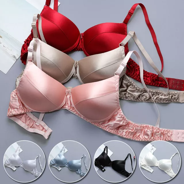 WIRELESS BRA SOFT Middle-Aged Women Bras Sexy Lingerie Thin Padded  Brassiere BHS £7.91 - PicClick UK