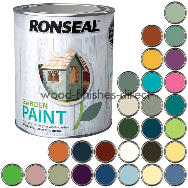 RONSEAL GARDEN PAINT All Colours Exterior Wood 250ml, 750ml & 2