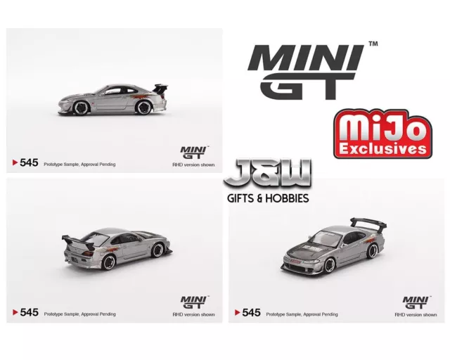 Mini GT Nissan Silvia Top Secret (S15) Silver MGT00545 1/64