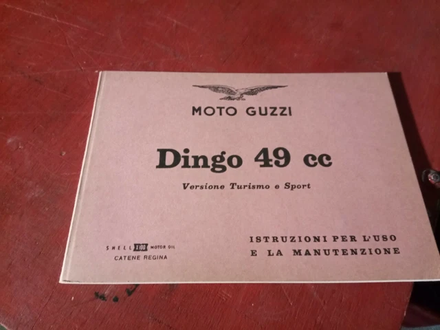 Libretto uso e manutenzione MOTO GUZZI Dingo 49 no sped 17 luglio 8 agosto