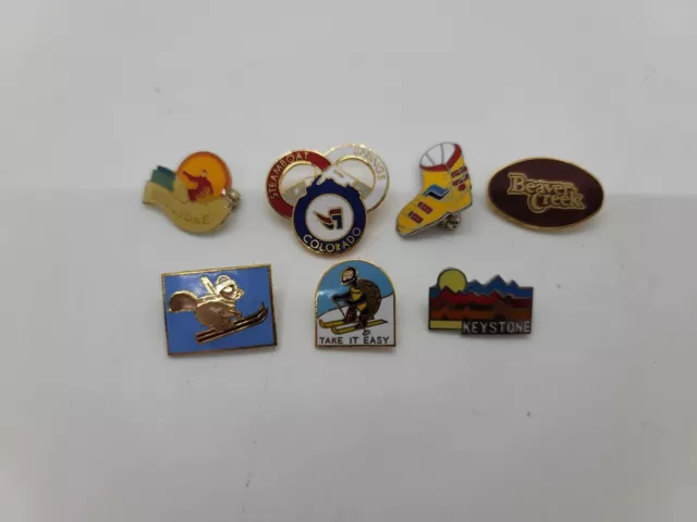 Snow Ski Pin lot of 7 Beaver Creek Keystone Steamboat springs